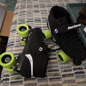 JACKSON Black and Green Roller Skates